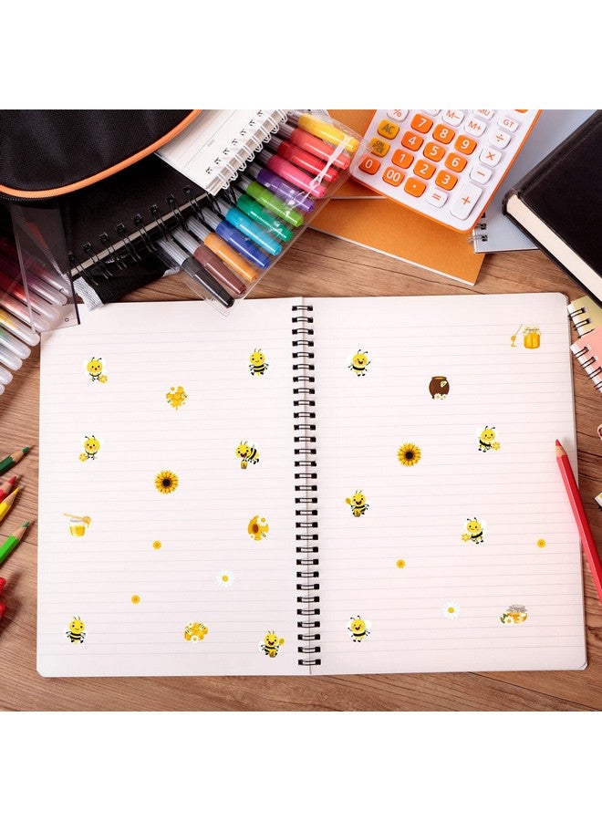Teling 500 Pieces Bee Theme Stickers For Kids Bee Honey Stickers Cute Waterproof Summer Bee Decals For Teachers Students Reward Spring Classroom Bee Theme Party Birthday Baby Shower Decoration - Image 4