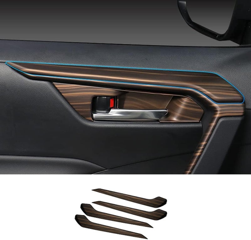 ERIDANUS Interior Door Molding Strip Decor Trim for RAV4 (Peach Wood Style) - 4 PCS - Image 1