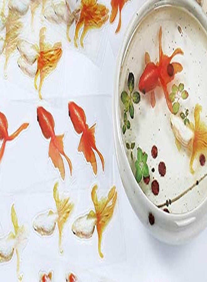 Cafurty 10 Sheets 3D Resin Koi Fish Painting Sticker Goldfish Stickers with 3D Effect Koi Pond Clear Film Filling Material for Resin Art (9 Kinds) - Image 5