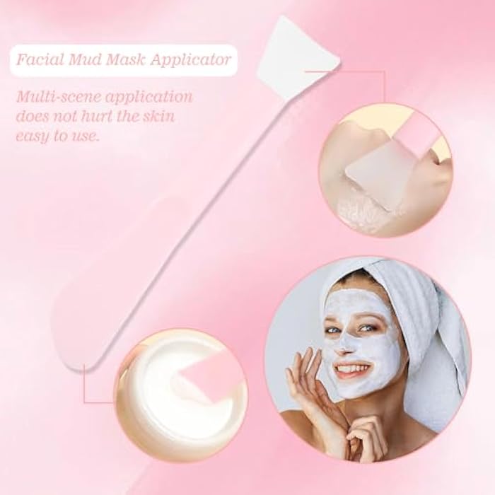 GRETJOB Face Mask Mixing Bowl Set, 28 Pcs Facial Mask Mixing Tool Kit with Facial Mask Bowl Stick Spatula Silicone Brush Spray Bottle Puff Soaking Bottle - Image 4