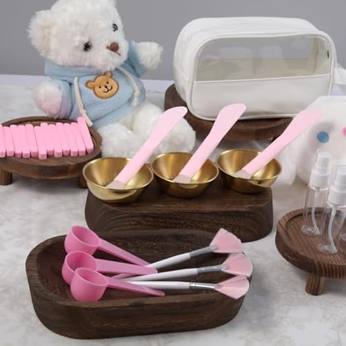 GRETJOB Face Mask Mixing Bowl Set, 28 Pcs Facial Mask Mixing Tool Kit with Facial Mask Bowl Stick Spatula Silicone Brush Spray Bottle Puff Soaking Bottle - Image 3