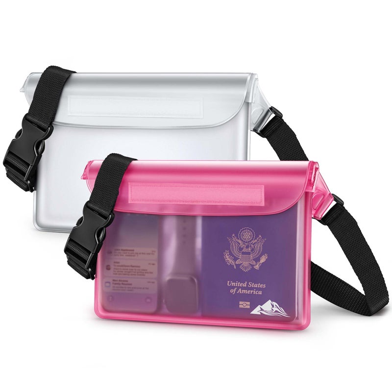HEETA Waterproof Fanny Pack, Waterproof Pouch Dry Bag 2/3/4 Pack for Phone Passport Purse, Adjustable Waist Strap for Swimming Kayaking Boating Paddle Board Accessories Cruise Beach Camping Essentials - Image 1