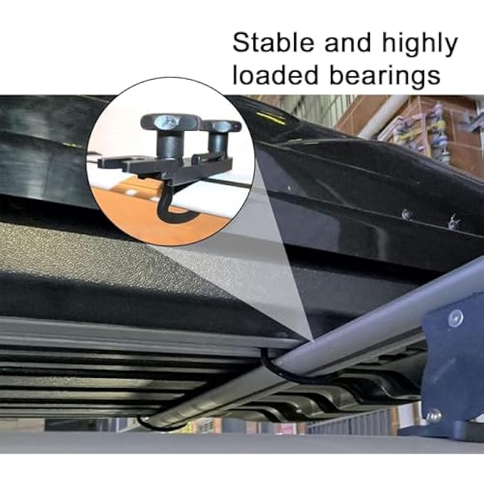 UNIVERSAL ROOF BOX BRACKET INSTALLATION ACCESSORY KIT, 4 PCS ROOF BOX MOUNTING U BRACKET, UNIVERSAL ROOF BOX U-BOLTS CLAMPS, WITH 8 HEAVY DUTY LOCKING NUTS AND 2 BANDAGES - Image 5