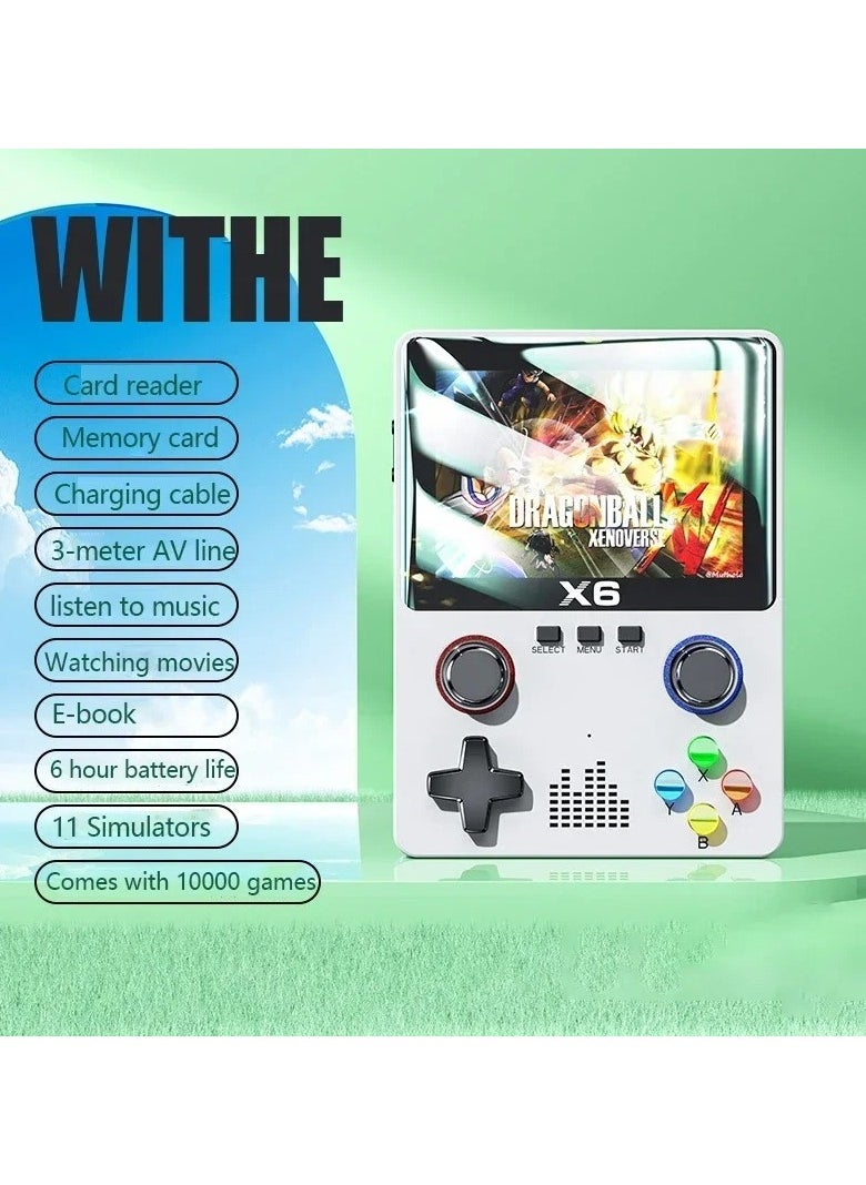 Generic - X6 Handheld Game Console HD Large Screen Dual Joystick PSP Gba Arcade Game Emulator 10000 Games - Image 1