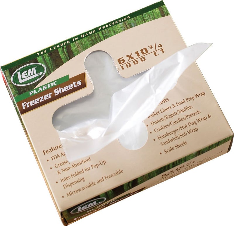 LEM Products 6 Freezer Sheets NonStick NonPorous Polyethylene 1000 Count Box - Image 1