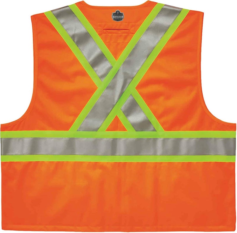 Ergodyne Ergodyne Unisex Twotone Xback Class 2 Two Tone X Back Vest Orange LargeXLarge US - Image 2
