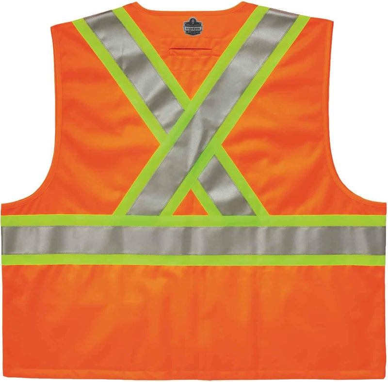Ergodyne Ergodyne Unisex Twotone Xback Class 2 Two Tone X Back Vest Orange LargeXLarge US - Image 3