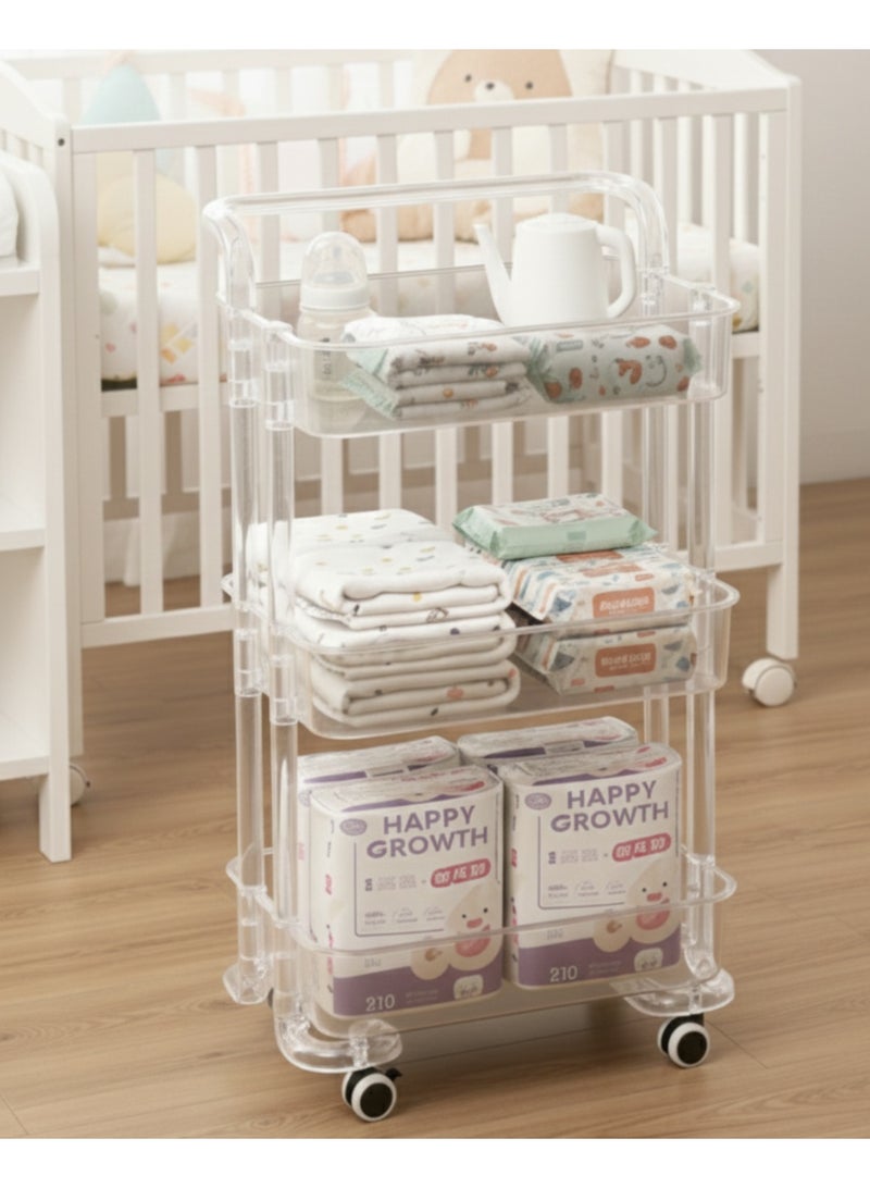 تشويس 3 ارفف بزاوية للتنظيم مع العجلات لسهولة التنقل - Image 2