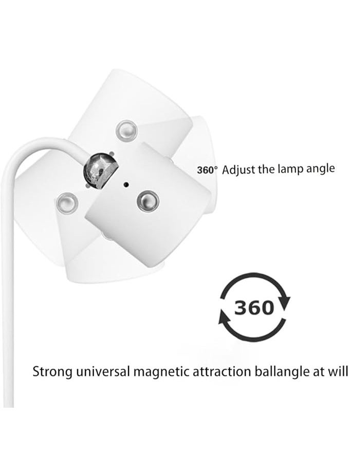مصباح المكتب اللاسلكي للمكتب المنزلي ، 4 في 1 متعدد الوظائف قابل للشحن لمس 3 لون درجة حرارة مصباح النوم مع المشبك ، ضوء المكتب الليلي المغناطيسي المحمول بجانب السرير في الهواء الطلق ، ديكور غرفة النوم - Image 3