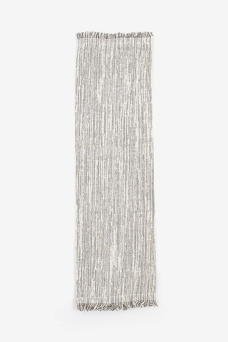 Muy Mucho Bicolour Fringed Cushion Cover 45 L x 45 H cm, Beige and Grey Combo