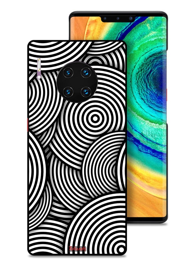 Tolwak Huawei Mate 30 Pro 5G Protective Case Cover Circles Illusion Pattern - Image 1