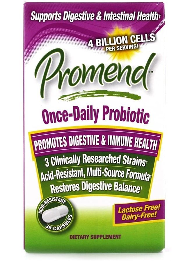 Promend Once-Daily Probiotic Dietary Supplement Capsules 30 ea (Pack of 3) - Image 1