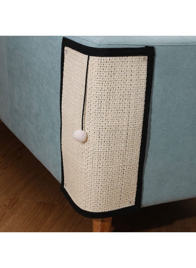 2pcs Cat Scratcher Mat Sofa Protector Natural Sisal Cat Scratching Mat Cat Scratch Couch Cover Heavy Duty Couch Guard Easy Installation Scratch Pad for Grinding Claws Protecting Furniture - Image 1