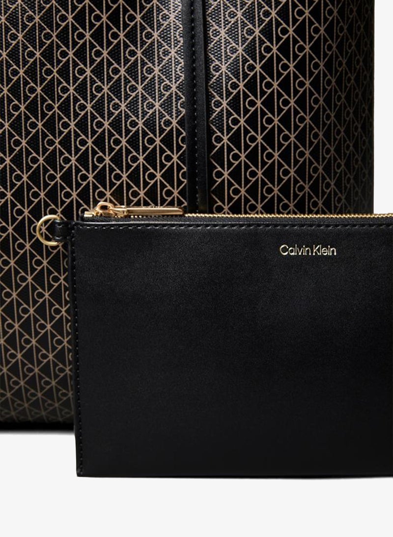 CALVIN KLEIN Coated Emblem Small Tote Bag - Image 3