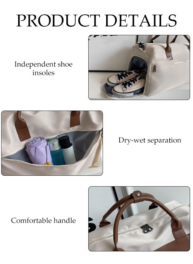 DUNISO Multifunctional Gym Duffle Bag Large Capacity Waterproof Fitness Yoga Bag with Shoe Compartment Dry and Wet Separation Durable Weekender Travel Bag with Shoulder Strap for Traveling Swimming Yoga Hiking Camping - Image 3