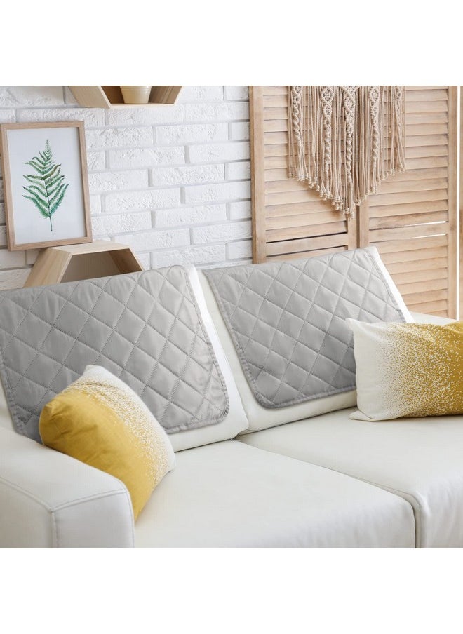 Panelee Headrest Cover for Recliner Chair 2 Pieces Recliner Headrest Protector Recliner Sofa Cover Recliner Head Covers Sofa Head Protector Furniture Protector for Recliner Sofa Slipcovers(Light Gray)  - Image 5