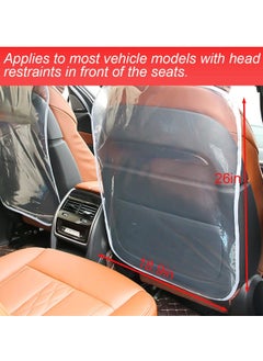 SYOSI 2PCS Car Kick Mats Back Seat Protector for Kids, Transparent Waterproof Cover Children, Easy Clean Scratches Dirt Mud Child Baby, Universal Most Cars, Trucks, SUV  - Image 5