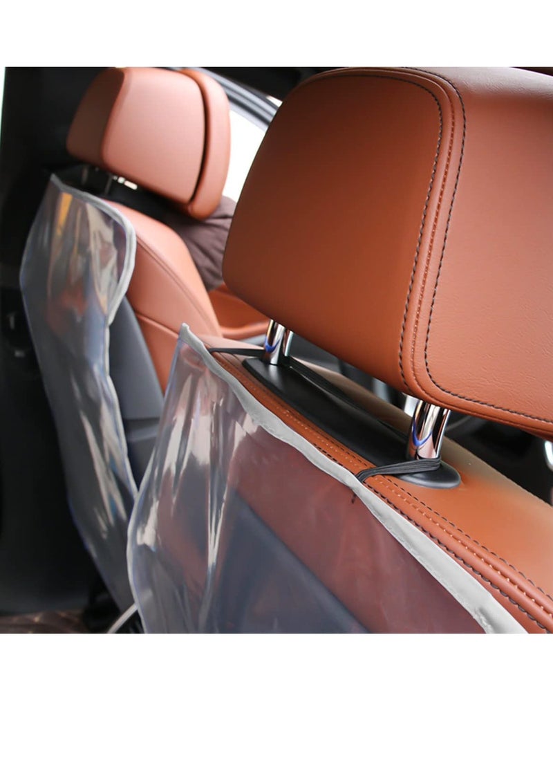 SYOSI 2PCS Car Kick Mats Back Seat Protector for Kids, Transparent Waterproof Cover Children, Easy Clean Scratches Dirt Mud Child Baby, Universal Most Cars, Trucks, SUV  - Image 4