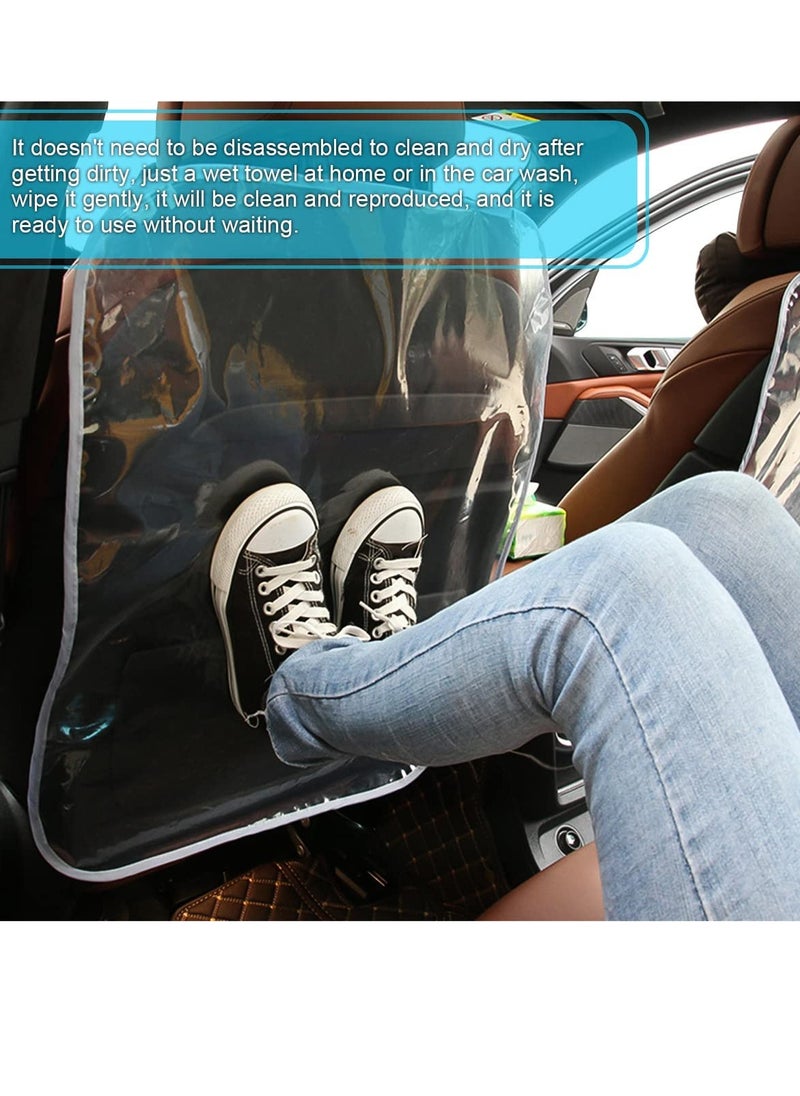 SYOSI 2PCS Car Kick Mats Back Seat Protector for Kids, Transparent Waterproof Cover Children, Easy Clean Scratches Dirt Mud Child Baby, Universal Most Cars, Trucks, SUV  - Image 2