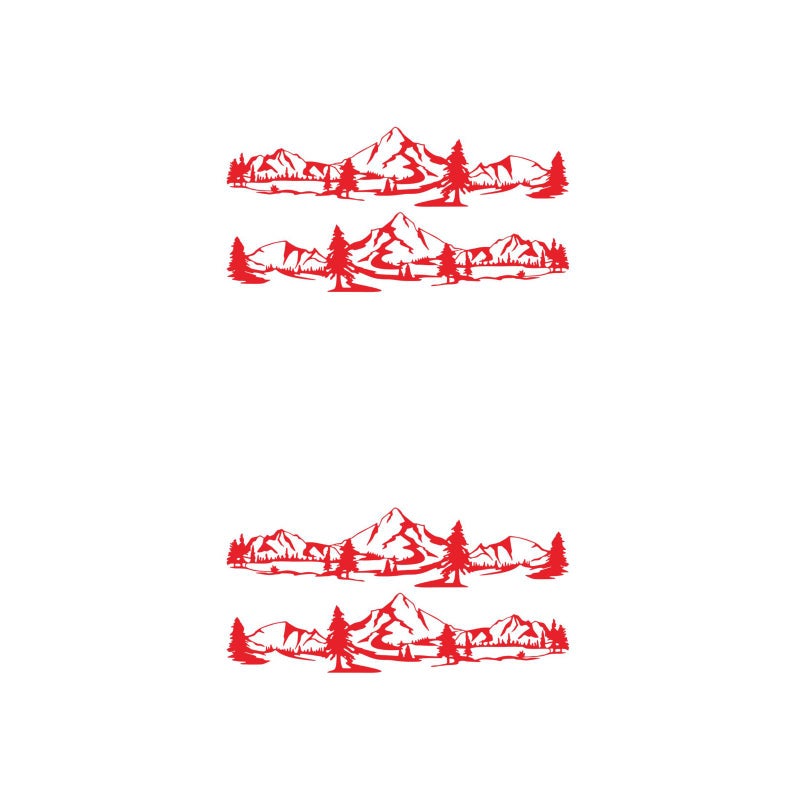2 Sets of Car Patterns Sticker Car Decals Car Side Decoration Sticker - Image 1