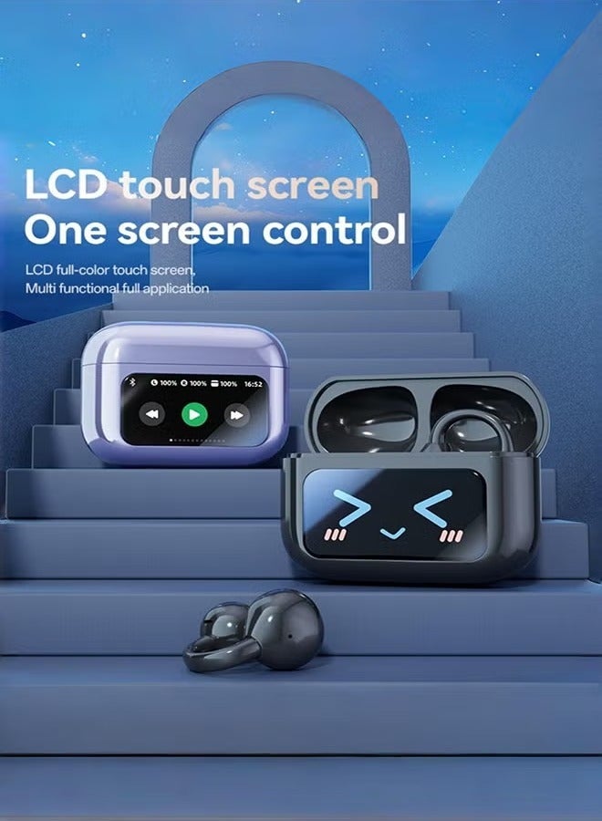 general Multi functional touchscreen Bluetooth earphones, clip on bone conduction, intelligent noise reduction, 3D high-definition sound quality, open sound perception, and ultra long sports battery life. - Image 2