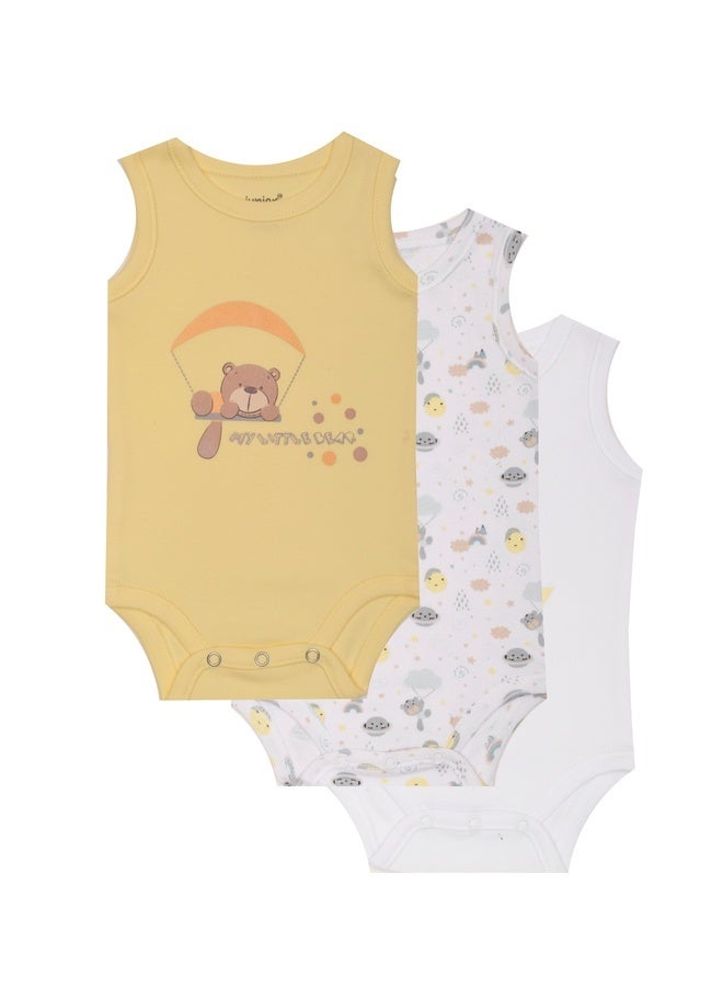 جونيور بادي سوت قطن عبوة 3 قطع بيبي للجنسين - Image 1