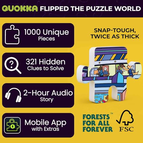 QUOKKA 1000 Piece Jigsaw Puzzle for Adults Galactic Tails Premium Box Packaging with Extra Fun Challenges Stunning Galaxy Dog Puzzle Perfect for Relaxation Creativity Gift Giving - Image 5