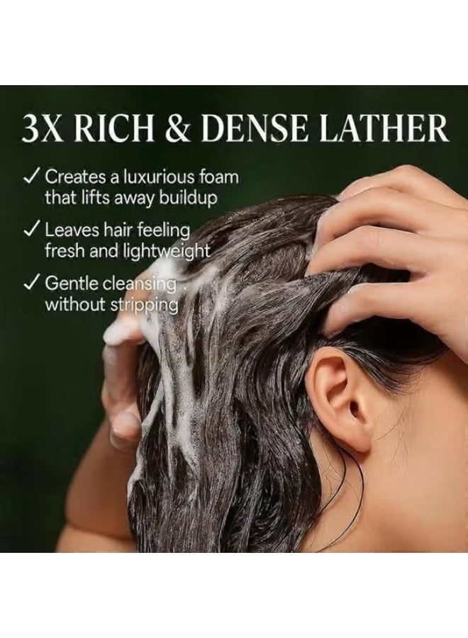 Herbal Anti-Hair Loss Shampoo Bar – Natural Plant Extracts for Stronger Roots, Scalp Care & Healthy Hair – Green Triangle Bar - Image 5