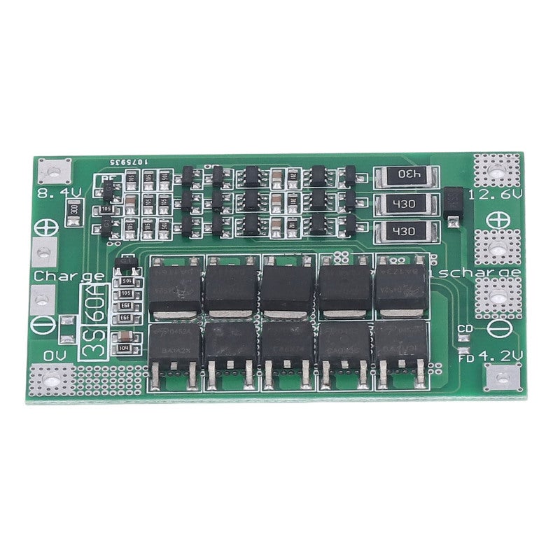 3S BMS Lithium Battery Protection Board - Overcharge Over Discharge Over Current Short Circuit Protection Balance Charge Function with Aluminum Heat Sink for DIY Battery Packs - Image 1