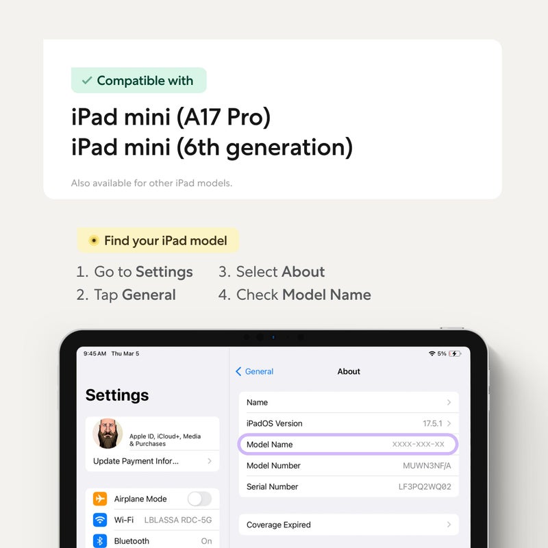 PaperlikeÂ® 3 Screen Protector (2x) for iPad mini (A17 Pro, 7th generation) & iPad mini (6th generation) â€“ True Paper-Feel, Bubble-Free Install (Butterfly), Protects Pencil Tip - Image 2