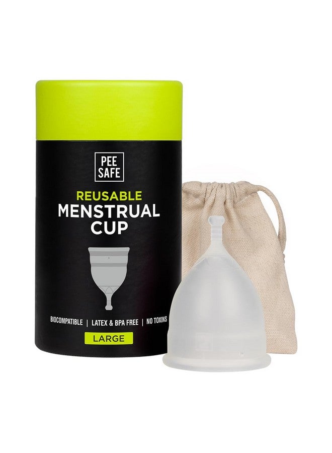 PEESAFE Pee Safe Reusable Menstrual Cup For Women | Large Size With Pouch|Ultra Soft, Odour And Rash Free|100% Medical Grade Silicone |No Leakage | Protection For Up To 8-10 Hours | Us Fda Registered,Pack Of 1  - Image 1