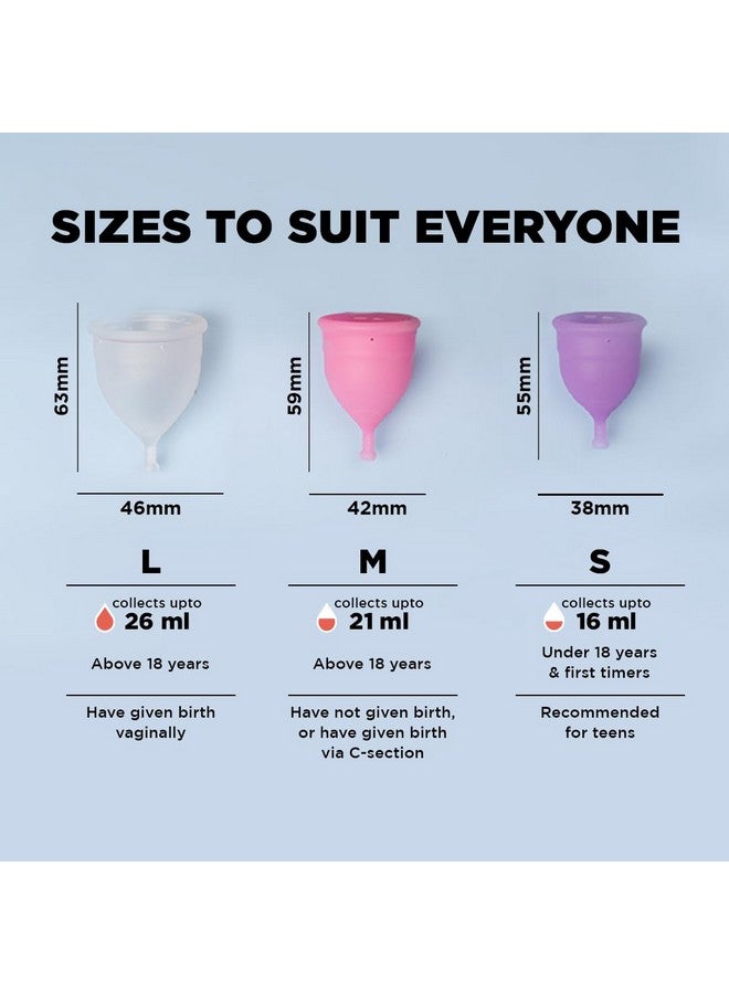 PEESAFE Pee Safe Reusable Menstrual Cup For Women | Large Size With Pouch|Ultra Soft, Odour And Rash Free|100% Medical Grade Silicone |No Leakage | Protection For Up To 8-10 Hours | Us Fda Registered,Pack Of 1  - Image 3