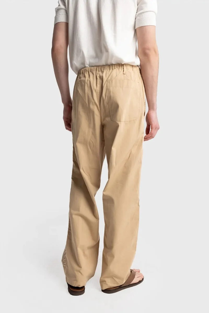 Giesto Tan Natural GIESTO Men's Cotton Poplin Straight-Leg Trousers for Men | Best Price UAE