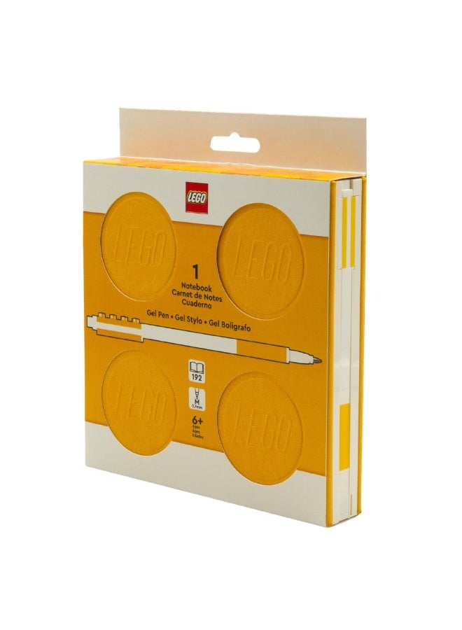 LEGO دفتر ملاحظات LEGO القابل للقفل مع قلم جل (أصفر، 192 صفحة، غلاف صلب) - Image 1