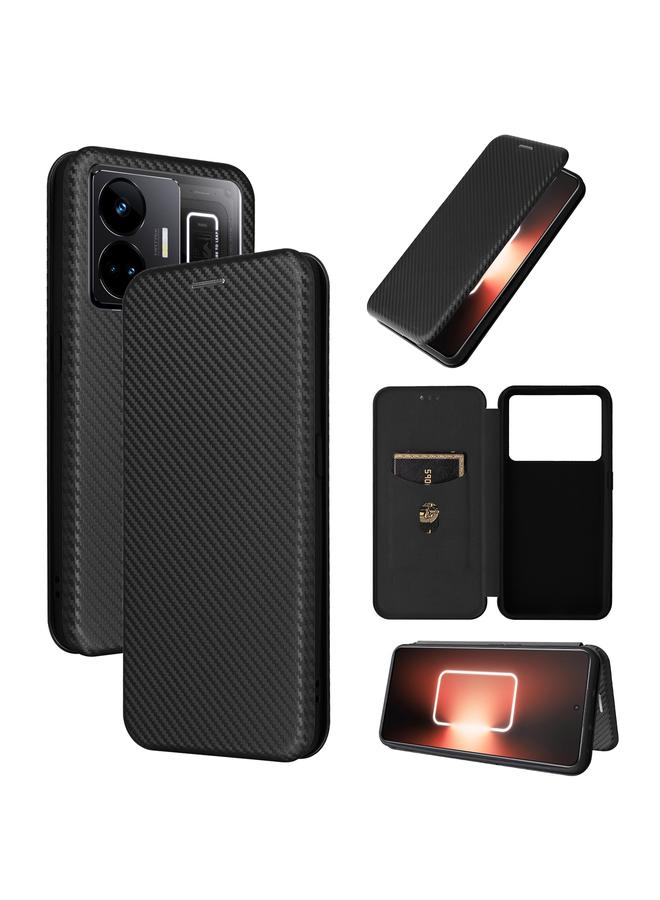 S-TOP Case For Realme GT Neo 5 / Realme GT 3 Carbon Fiber Texture Flip Leather Phone Case - Image 1