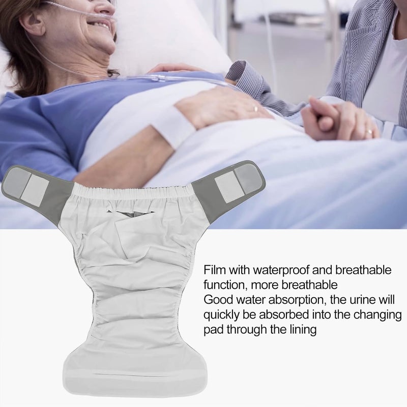 Adult Cloth Diaper Nappy, Teen Cloth Diapers with Hook Loop Fasteners, Washable Breathable Reusable Diapers for Elderly Incontinence, Overnight Leakfree - Image 2