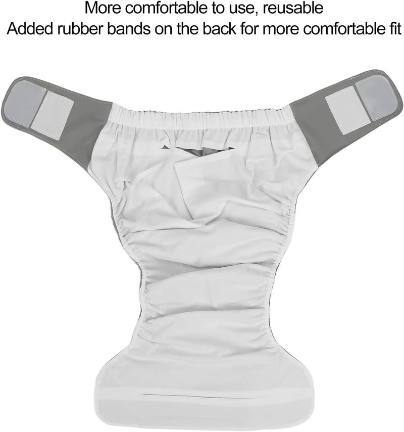 Adult Cloth Diaper Nappy, Teen Cloth Diapers with Hook Loop Fasteners, Washable Breathable Reusable Diapers for Elderly Incontinence, Overnight Leakfree - Image 4
