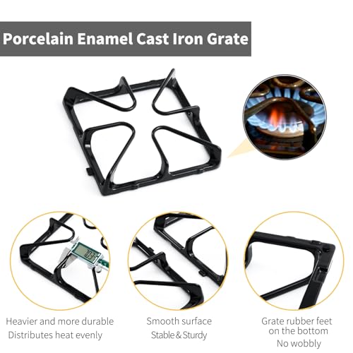 Allstare WB31K10034 Grate Replacement Parts for GE Burner Grate Stove Parts 8.4’’ x 8.46’’ General Electric Gas Range Parts Stove Surface Top Grate Cast Iron Rack 4 Pack - Image 5