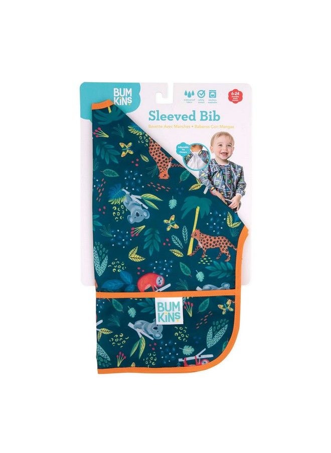 BUMKiNs - Bibs Baby And Toddler Bibs Bibs For Girls And Boys 624 Months Long Sleeve Bib Baby Bibs For Eating Lightweight Waterproof Fabric Sleeved Smock - Image 1