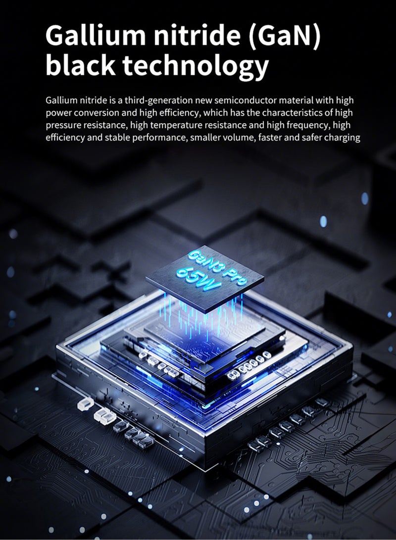 Jourvent Universal Travel Adapter, GaN III 65W International Charger with 2 USB Ports & 3 USB-C PD Fast Charging Adaptor, Worldwide Wall Charger for iPhone,Galaxy,Laptops, Type A/C/G/I (USA/UK/EU/AUS) - Image 5