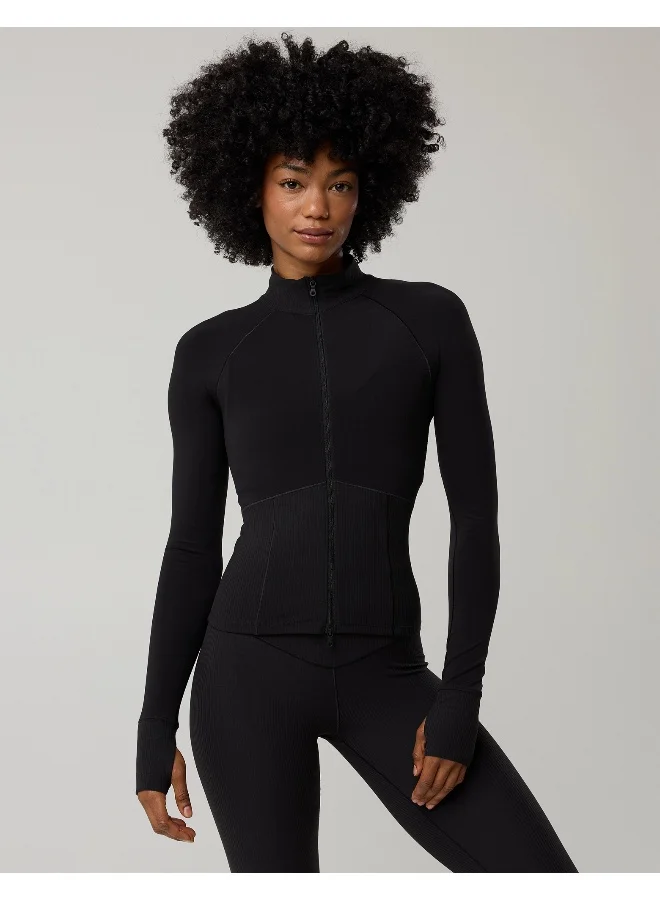 Aerie OFFLINE By Aerie Real Me Long Sleeve Mock Neck Full Zip