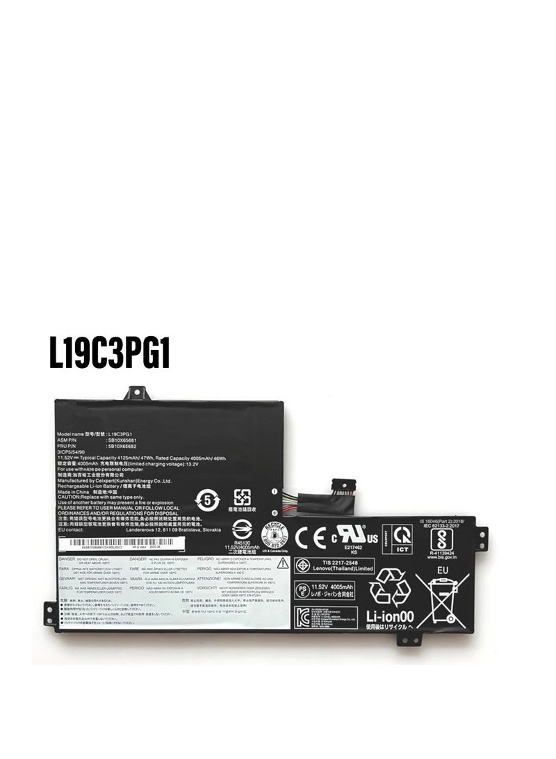 Terabyte L19M3PG1 L19C3PG1 Laptop Battery Replacement for Lenovo 100e 300e Chromebook 2nd Gen AST 82CD 82CE ideapad 3 CB-11AST05 82H4 Series SB10X68685 5B10X65680 5B10X65684 5B11A25390 L19L3PG1 47Wh - Image 1