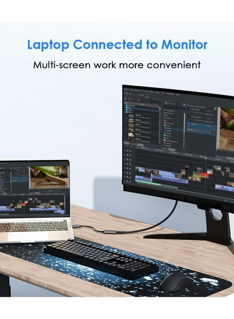 أبلينم محول USB-C إلى HDMI، محول USB Type-C إلى HDMI، محول Thunderbolt 3/4 HDMI لأجهزة الكمبيوتر المحمولة MacBook Pro/Air، وGalaxy/Monitor، وiPhone 15 Pro Max، وDell XPS، وThinkpad، وSurface، وiPad Pro - Image 5