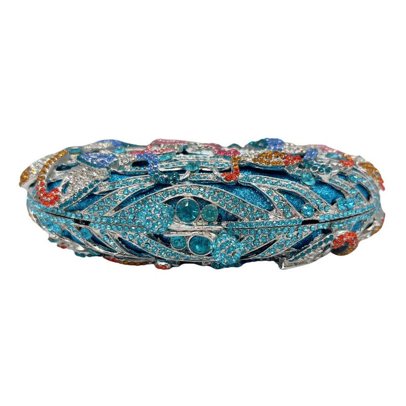 Clutch Bag Blue Lakeside Flamingo Diamond Dinner Bag Export Banquet Full Diamond Hand-Held Women'S Diamond Bag - Image 5