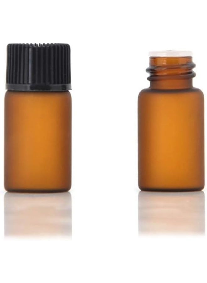 Protect Amber Bottle 3ml Mini with Cap | Refillable Brown Glass Perfume Sample Vial | Leakproof Empty Essential Oil & Attar Container | Travel Travel-Friendly - Image 2