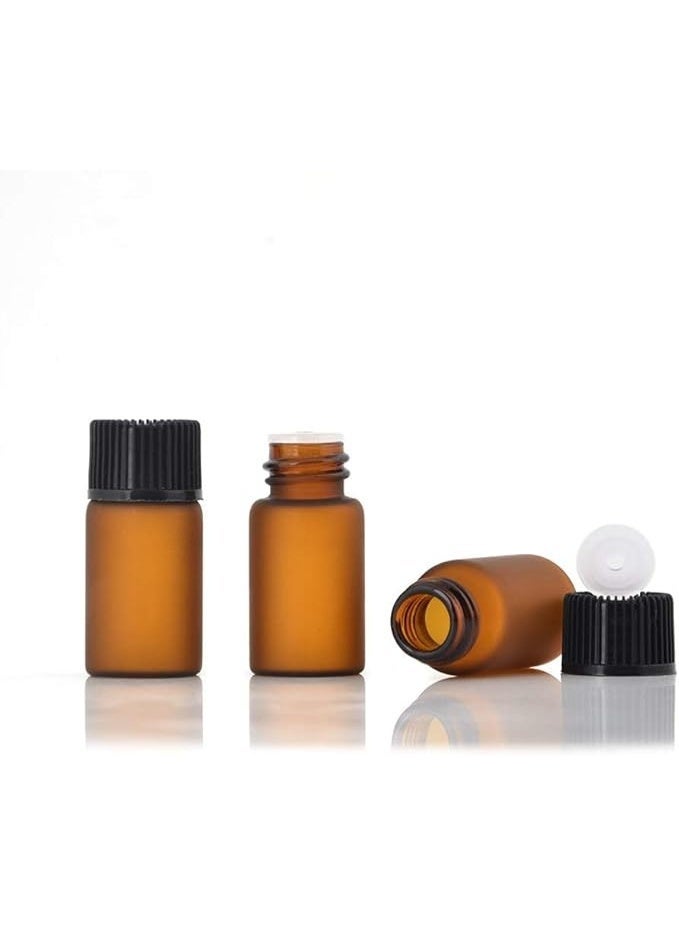 Protect Amber Bottle 3ml Mini with Cap | Refillable Brown Glass Perfume Sample Vial | Leakproof Empty Essential Oil & Attar Container | Travel Travel-Friendly - Image 5