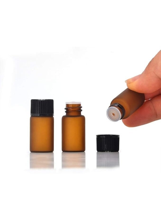 Protect Amber Bottle 3ml Mini with Cap | Refillable Brown Glass Perfume Sample Vial | Leakproof Empty Essential Oil & Attar Container | Travel Travel-Friendly - Image 4