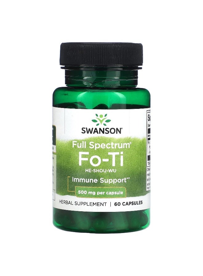 SWANSON Swanson, Fo-Ti, 500 mg , 60 Capsules  - Image 1