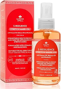 Nature Spell زيت علامات التمدد من ناتشر سبيل 100 مل زيت للجسم يحسن مظهر علامات التمدد والندوب وتفاوت لون البشرة خالي من الزيوت المعدنية 100% نباتي صنع في المملكة المتحدة - Image 1