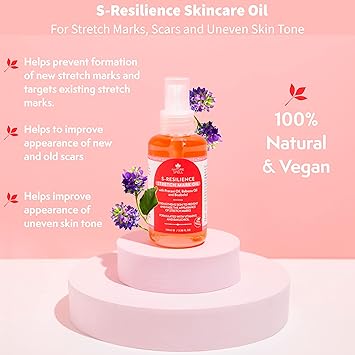 Nature Spell زيت علامات التمدد من ناتشر سبيل 100 مل زيت للجسم يحسن مظهر علامات التمدد والندوب وتفاوت لون البشرة خالي من الزيوت المعدنية 100% نباتي صنع في المملكة المتحدة - Image 3